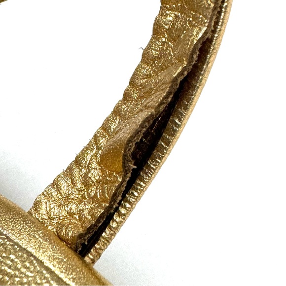 Kate Spade Becca Metallic Gold Braided Strap Cork Wedges - Picture 13 of 14